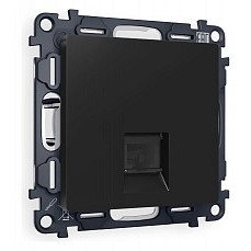 Розетка ethernet rj-45 и со шторками, без рамки ambrella volt quant ma812010